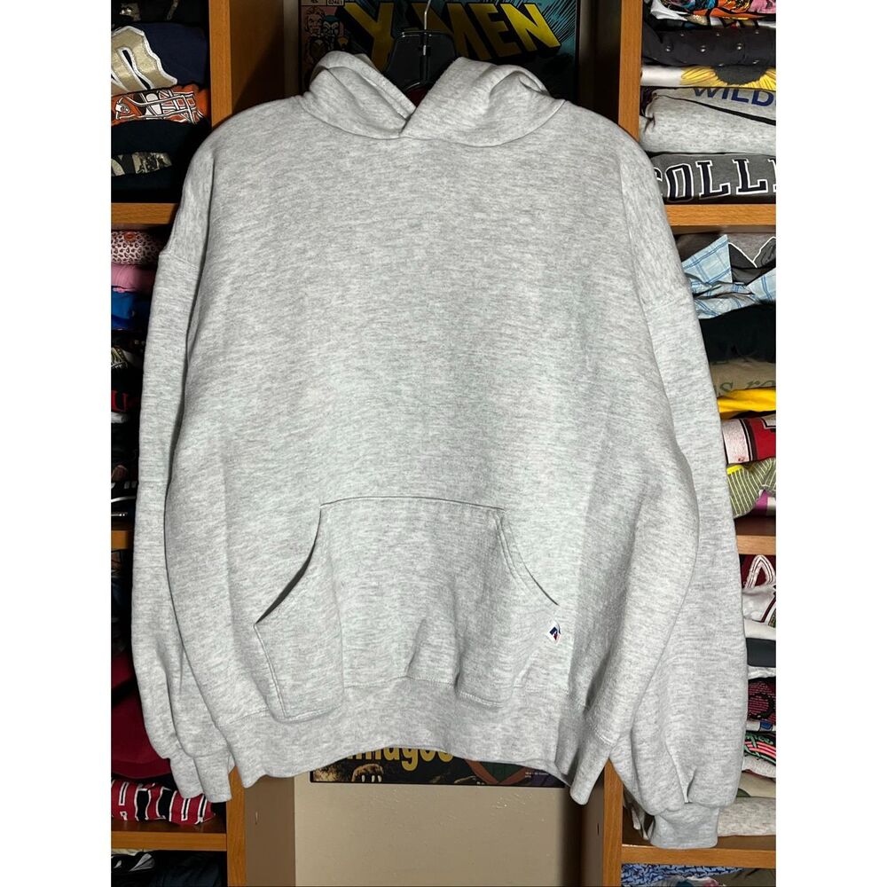 Vintage Russell Athletic Blank USA Made Pullover Hoodie Large
